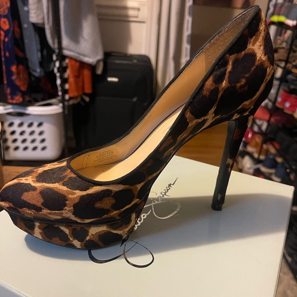 Jessica Simpson Leopard Print Heels